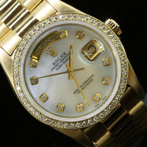 rolex day date mother of pearl dial